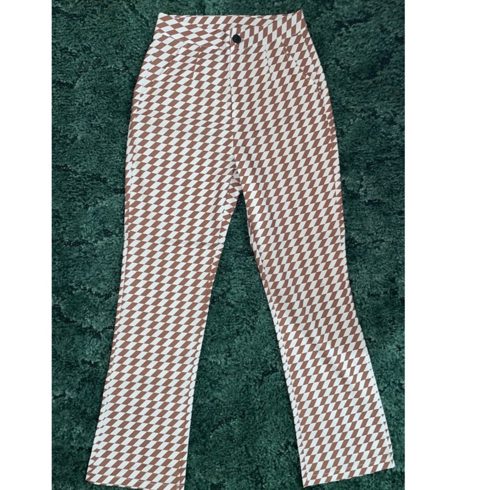 High Waisted Checkered Pants
